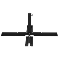 Base de parasol avec cadre croisé Noir Acier 628305628305