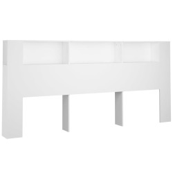 Armoire de tête de lit Blanc 220x18,5x104,5 cm 628307628307