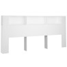 Armoire de tête de lit Blanc 220x18,5x104,5 cm 628307628307