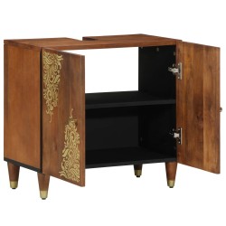 Armoire d'évier avec stockage Marron miel 62 x 33 x 58 cm 628312628312