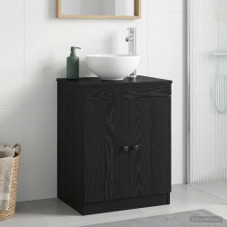 Armoire de salle de bain Noir 54 x 41 x 70 cm Bois d'ingénierie 628313628313
