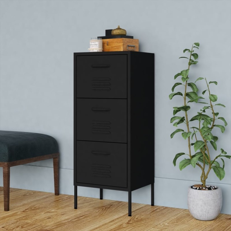 Armoire de rangement Noir 42,5x35x101,5 cm Acier 628314628314