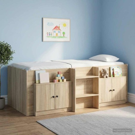 Armoire de rangement pour lit mezzanine 2 pc Chêne Sonoma 628315628315