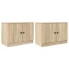 Armoire de rangement pour lit mezzanine 2 pc Chêne Sonoma 628315628315