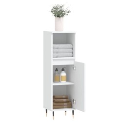 Armoire de salle de bain blanc 30x30x100 cm bois d'ingénierie 628317628317