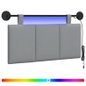 Tête de lit suspendue Avec lumière LED Gris clair Tissu 628319628319