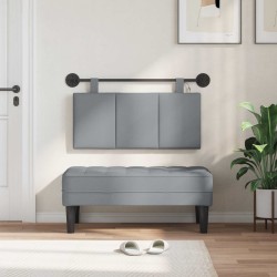 Tête de lit suspendue Avec lumière LED Gris clair Tissu 628319628319
