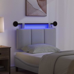 Tête de lit suspendue Avec lumière LED Gris clair Tissu 628319628319