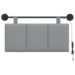 Tête de lit suspendue Avec lumière LED Gris clair Tissu 628319628319