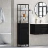 Cabinet de salle de bain avec porte Chêne noir 40 x 30 x 180 cm 628321628321