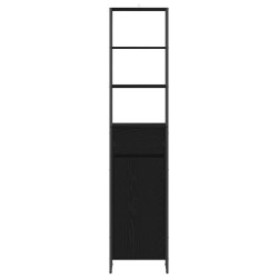 Cabinet de salle de bain avec porte Chêne noir 40 x 30 x 180 cm 628321628321