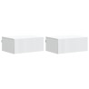 Cabinet de chevet mural 2 pcs Blanc 49 x 34,5 x 20 cm 628322628322