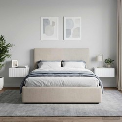 Cabinet de chevet mural 2 pcs Blanc 49 x 34,5 x 20 cm 628322628322
