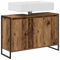 Cabinet de salle de bain avec porte Bois Ancien 90 x 30 x 60 cm 628323628323