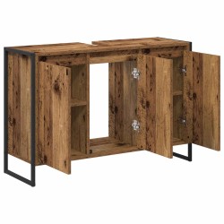 Cabinet de salle de bain avec porte Bois Ancien 90 x 30 x 60 cm 628323628323