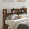 Cabinet de Tête de Lit avec LED Chêne Fumé Bois d'ingénierie 628329628329