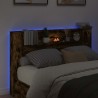 Cabinet de Tête de Lit avec LED Chêne Fumé Bois d'ingénierie 628329628329