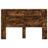 Cabinet de Tête de Lit avec LED Chêne Fumé Bois d'ingénierie 628329628329
