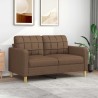 Canapé à 2 places Marron 140 cm Tissu 628332628332
