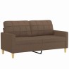 Canapé à 2 places Marron 140 cm Tissu 628332628332