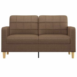 Canapé à 2 places Marron 140 cm Tissu 628332628332