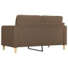 Canapé à 2 places Marron 140 cm Tissu 628332628332