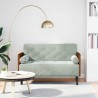 Canapé deux places avec coussins cylindriques gris clair 110 cm velours 628334628334