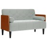 Canapé deux places avec coussins cylindriques gris clair 110 cm velours 628334628334