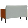 Canapé deux places avec coussins cylindriques gris clair 110 cm velours 628334628334