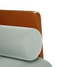 Canapé deux places avec coussins cylindriques gris clair 110 cm velours 628334628334