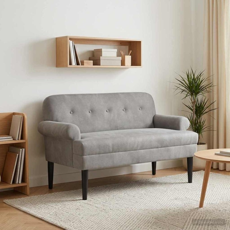 Canapé love seat avec capitonnage en boutons Gris clair 628336628336