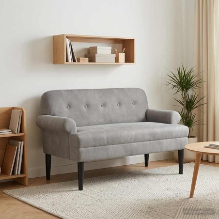 Canapé love seat avec capitonnage en boutons Gris clair 628336628336
