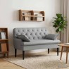 Canapé love seat avec capitonnage en boutons Gris clair Tissu 628337628337