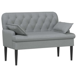 Canapé love seat avec capitonnage en boutons Gris clair Tissu 628337628337