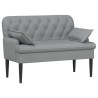 Canapé love seat avec capitonnage en boutons Gris clair Tissu 628337628337
