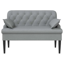 Canapé love seat avec capitonnage en boutons Gris clair Tissu 628337628337