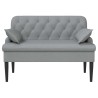 Canapé love seat avec capitonnage en boutons Gris clair Tissu 628337628337