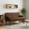 Canapé love seat avec capitonnage en boutons Marron Simili daim 628338628338