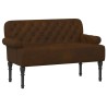 Canapé love seat avec capitonnage en boutons Marron Simili daim 628338628338