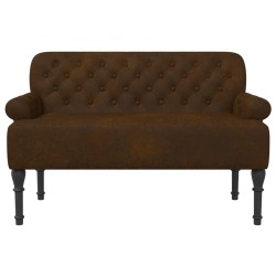 Canapé love seat avec capitonnage en boutons Marron Simili daim 628338628338
