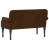 Canapé love seat avec capitonnage en boutons Marron Simili daim 628338628338