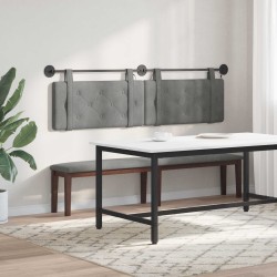 Tête de lit suspendue Avec lumière LED Gris foncé Velours 628343628343