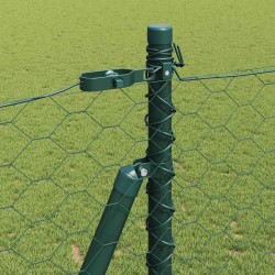 Clôture hexagonale avec base en béton 50 x 1,4 m Vert Maille 628350628350