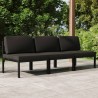 Canapé de jardin 3 places avec coussins Aluminium Anthracite 628366628366