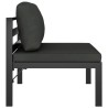 Canapé de jardin 3 places avec coussins Aluminium Anthracite 628366628366