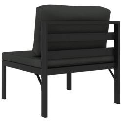 Canapé de jardin 3 places avec coussins Aluminium Anthracite 628366628366