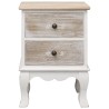 2 pcs Tables de chevet 35x30x50 cm Bois de Paulownia 628370628370