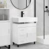 Unité de vanité de salle de bain Blanc brillant 60 x 35 x 60 cm 628372628372
