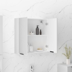 Armoire à miroir de salle de bain Blanc 64x20x67 cm 628374628374
