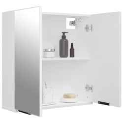 Armoire à miroir de salle de bain Blanc 64x20x67 cm 628374628374